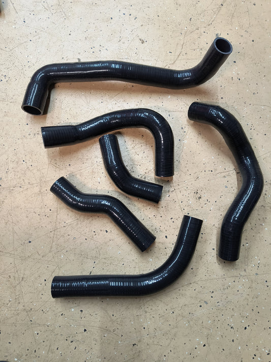 91-99 3000GT VR4 / Dodge Stealth TT Silicone Intercooler Hose Black Kit ** No Logo**