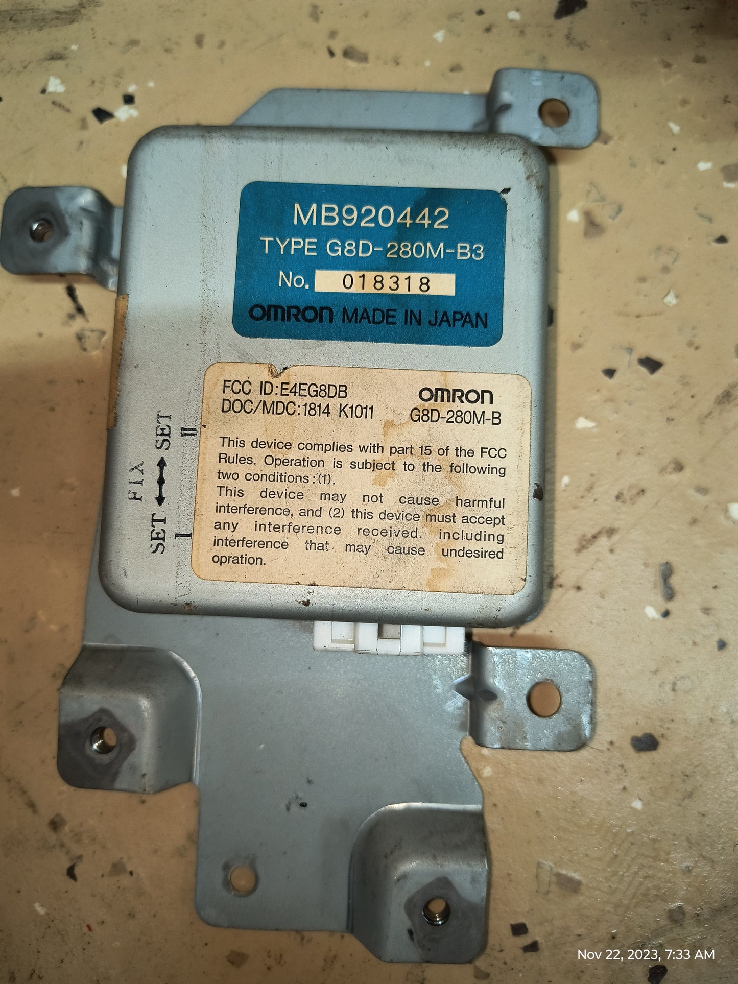 91 - 96 3000GT / Dodge Stealth Keyless Entry Control Module - MB920442