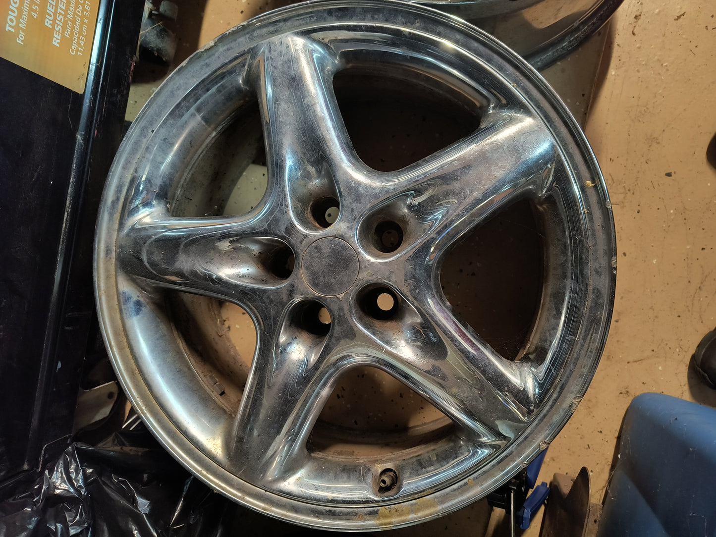 3000GT / Dodge Stealth OEM 18" 5 Spoke Chrome Wheels (Set of 4)