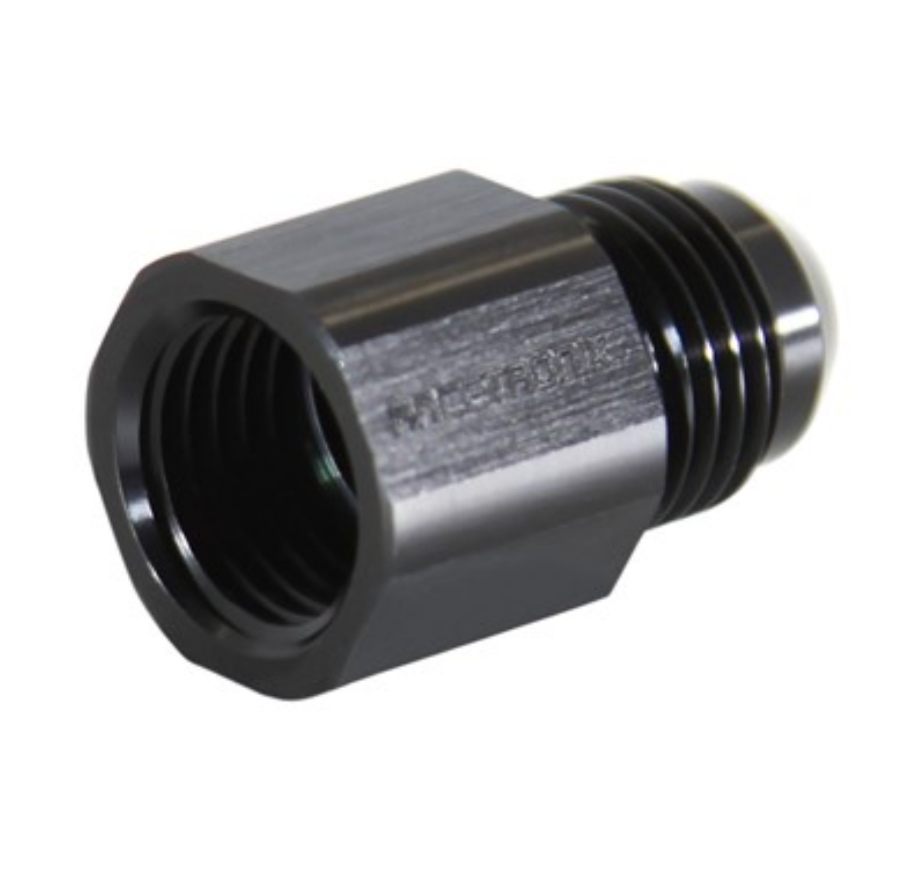 Adapter, -6 JIC AN Male » M14x1.5 Female Inverted Flare, Black