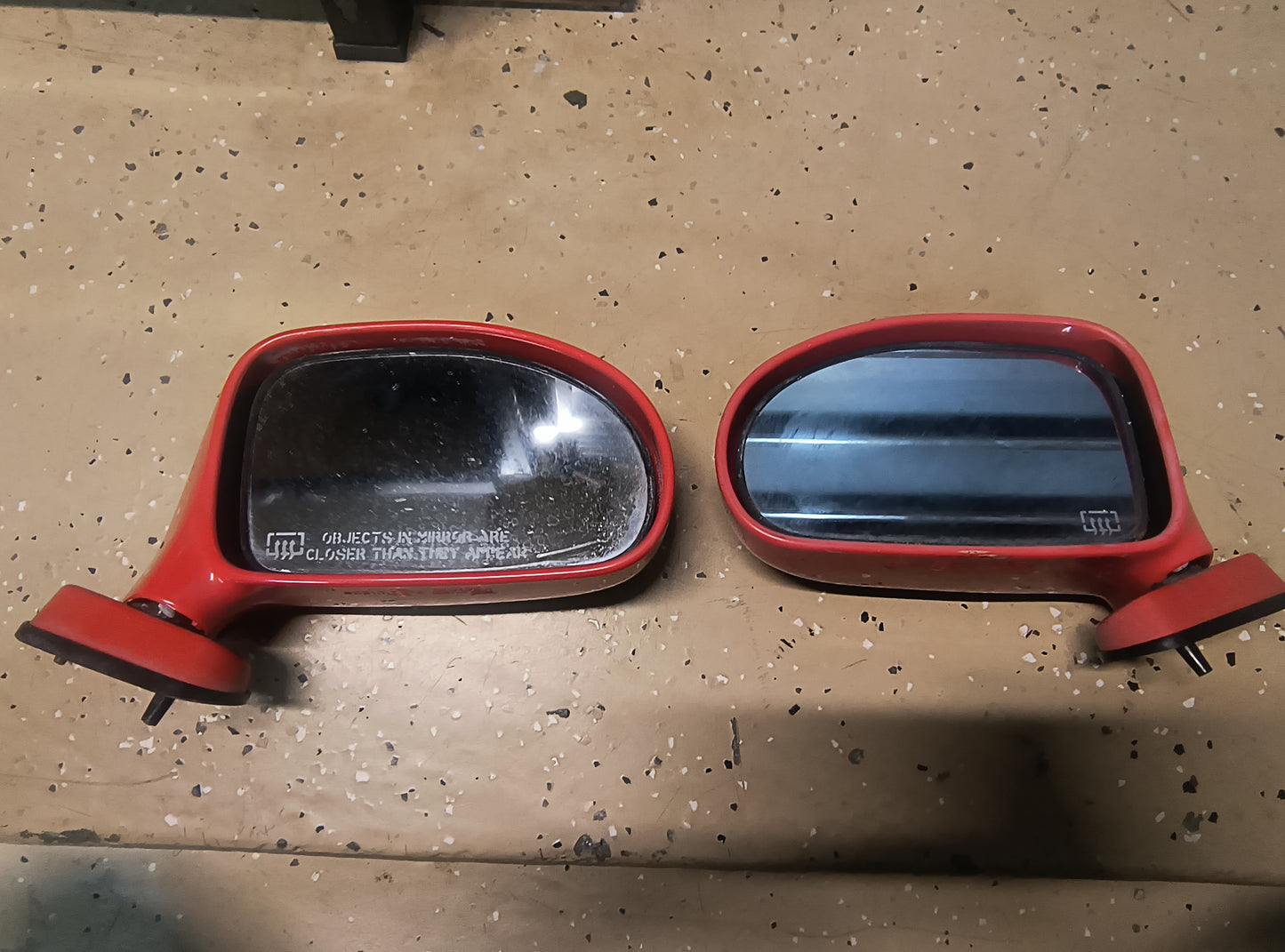 3000GT VR4 / Dodge Stealth TT Driverside and Passenger Side Red Mirrors