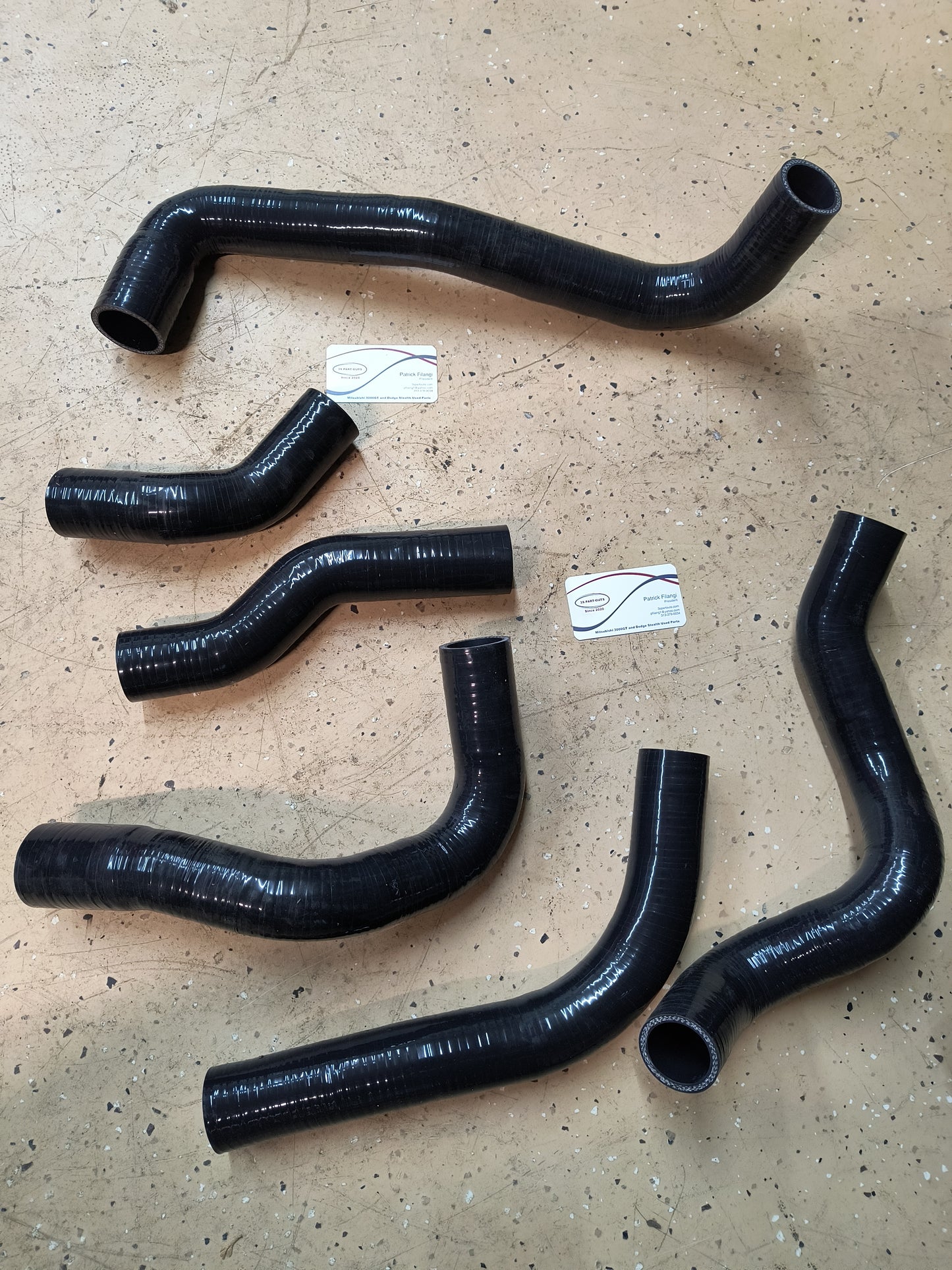 91-99 3000GT VR4 / Dodge Stealth TT Silicone Intercooler Hose Black Kit