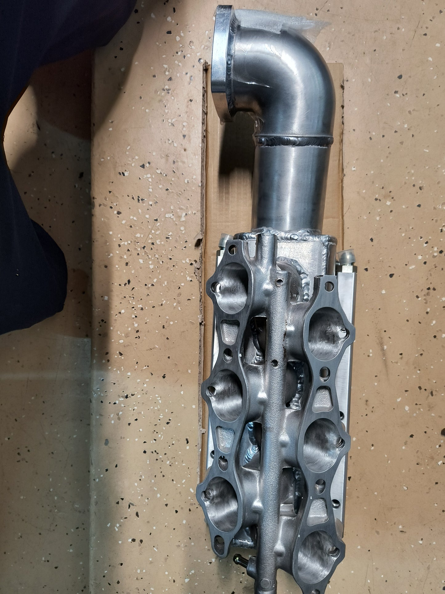 3000GT VR4 / Dodge Stealth TT Single Turbo Intake Plenum Driver Side Exit