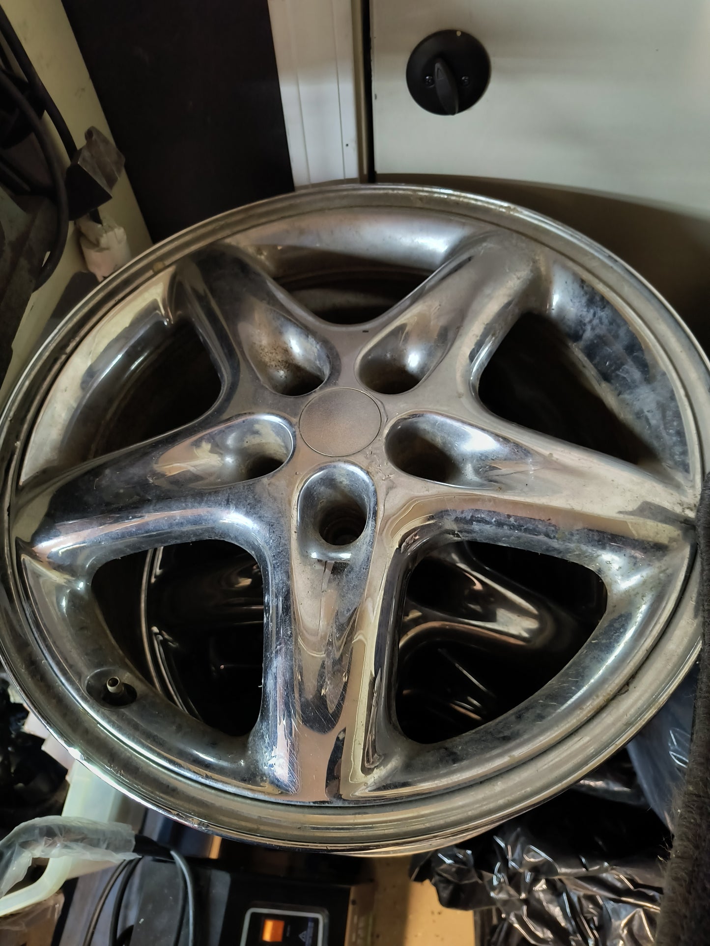 3000GT / Dodge Stealth OEM 18" 5 Spoke Chrome Wheels (Set of 4)