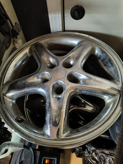 3000GT / Dodge Stealth OEM 18" 5 Spoke Chrome Wheels (Set of 4)
