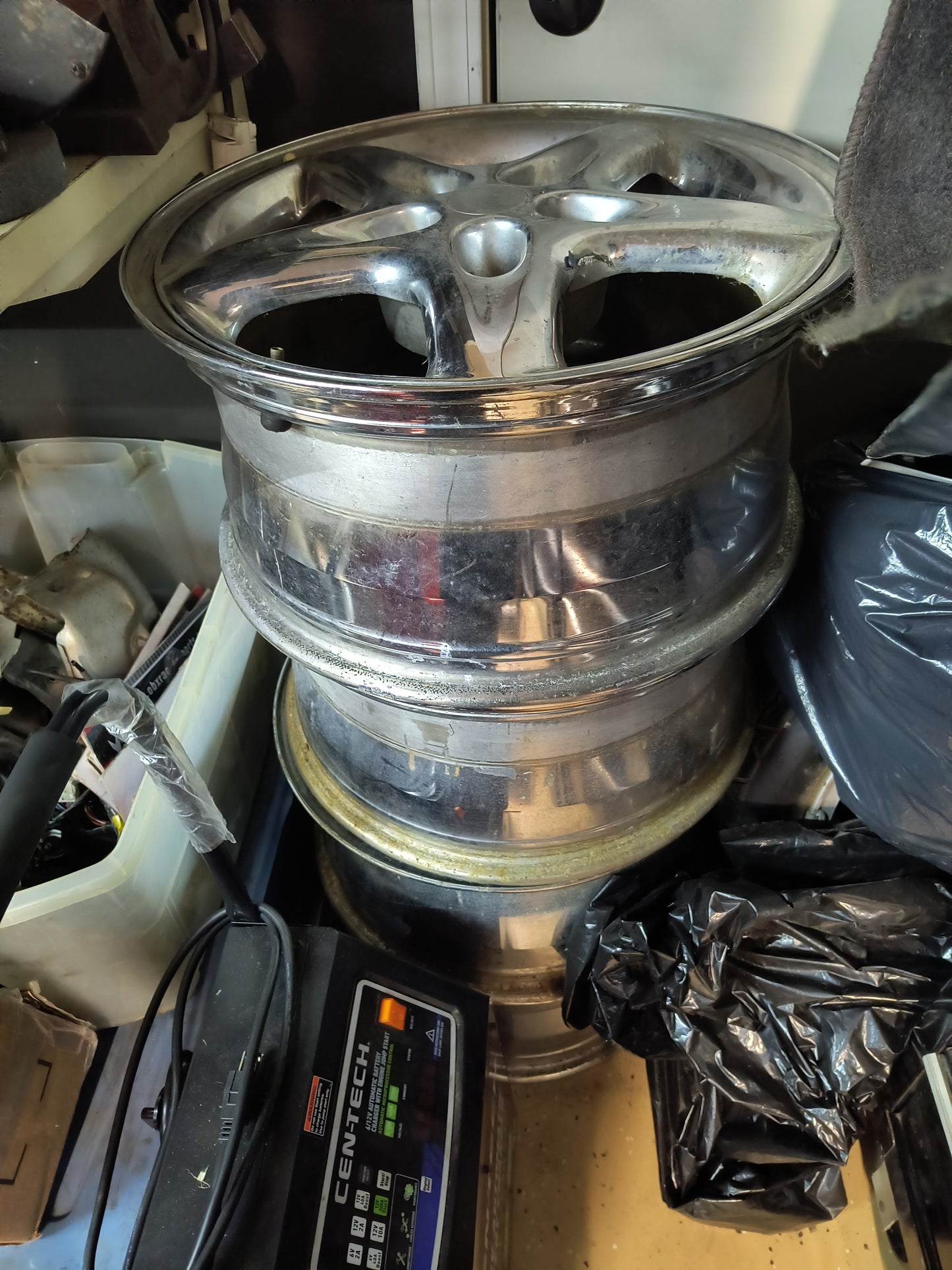 3000GT / Dodge Stealth OEM 18" 5 Spoke Chrome Wheels (Set of 4)