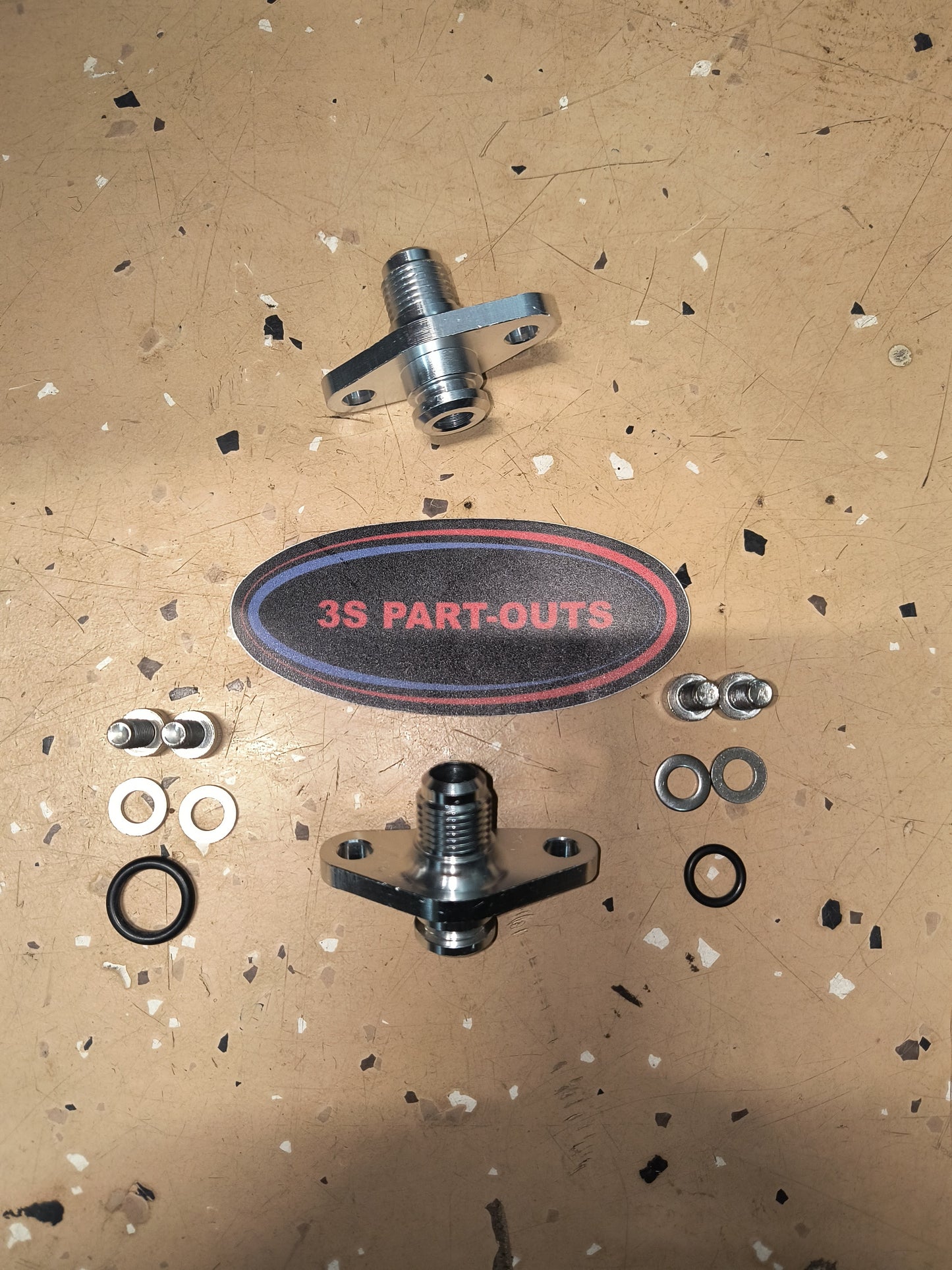 3000GT VR4 / Dodge Stealth TT Fuel Rail Adapters " Triangle and Diamond"