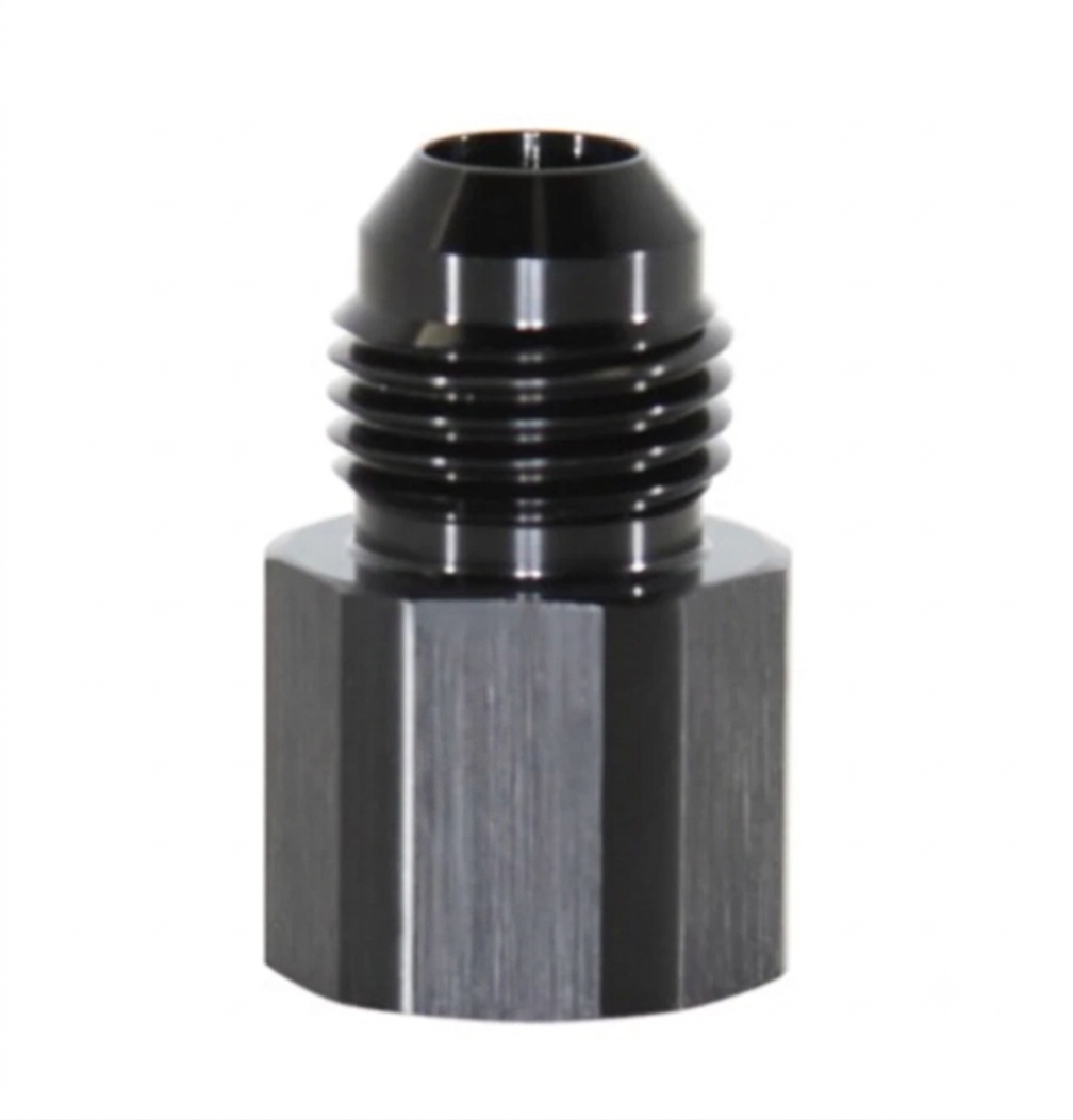 Adapter, -6 JIC AN Male » M14x1.5 Female Inverted Flare, Black