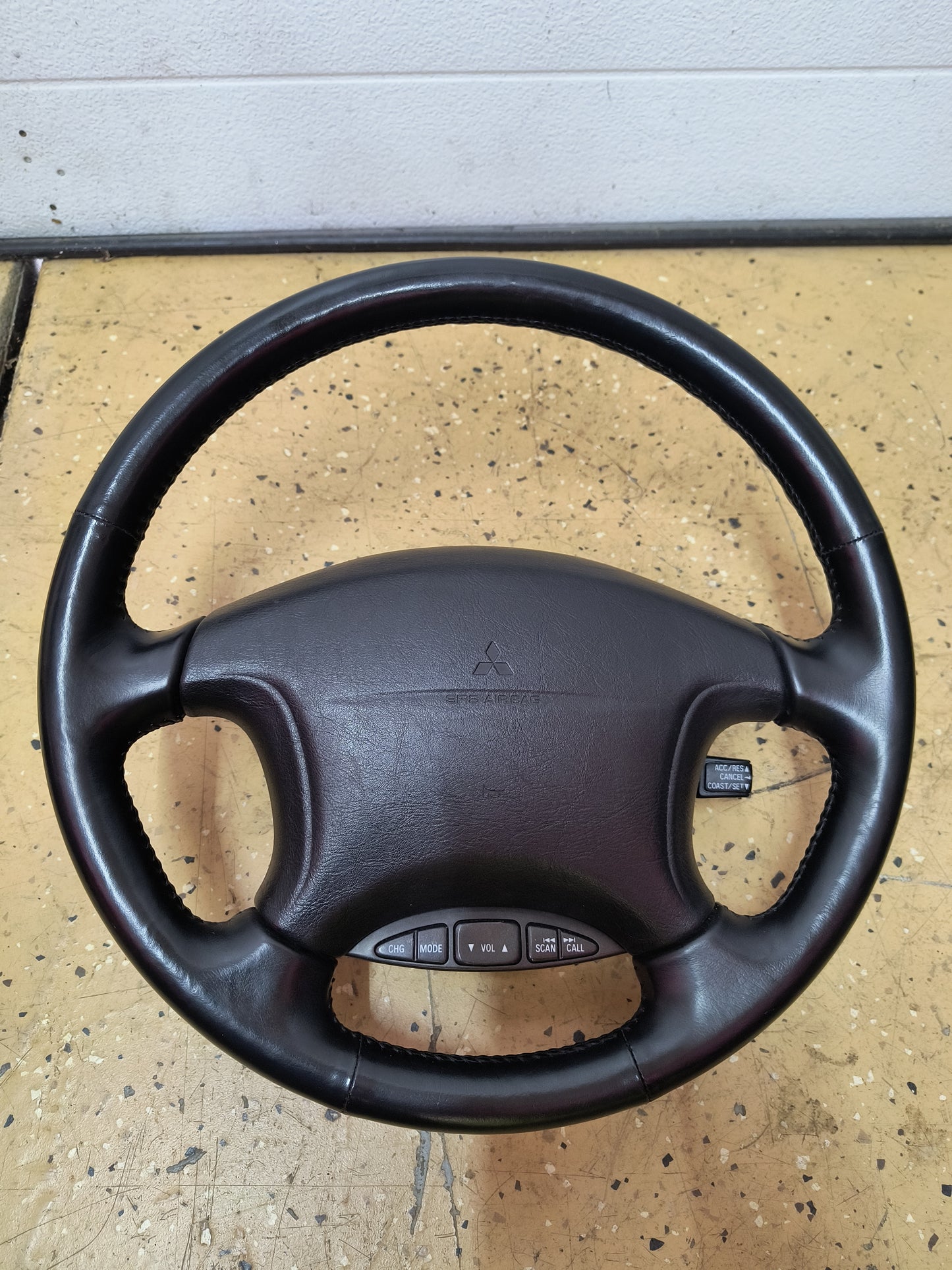 97-99 3000GT VR4 True Black Steering Wheel **Mint**