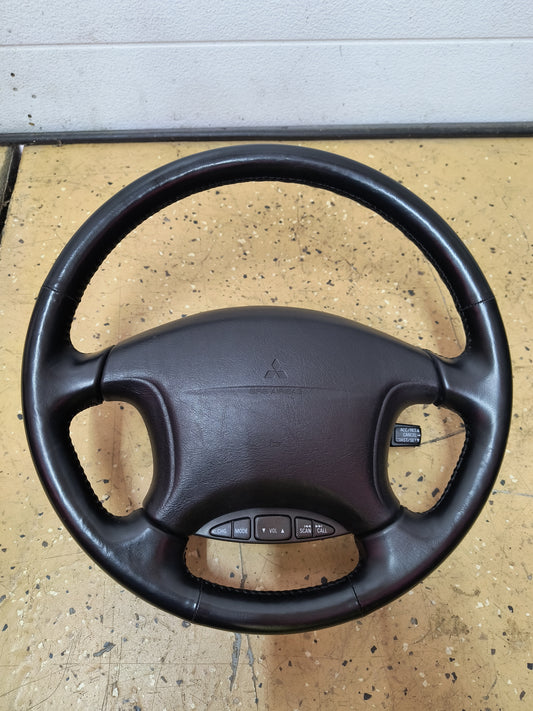 97-99 3000GT VR4 True Black Steering Wheel **Mint**
