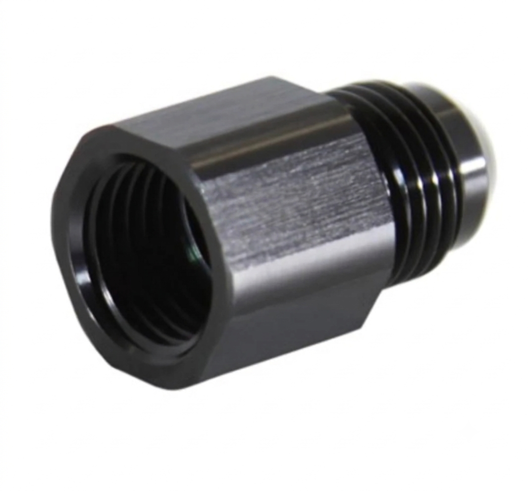 Adapter, -6 JIC AN Male » M14x1.5 Female Inverted Flare, Black